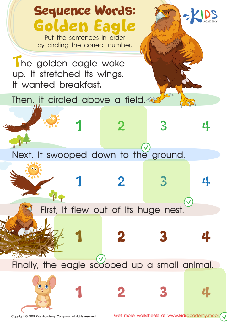 Sequence Word Eagle Worksheet Answer Key