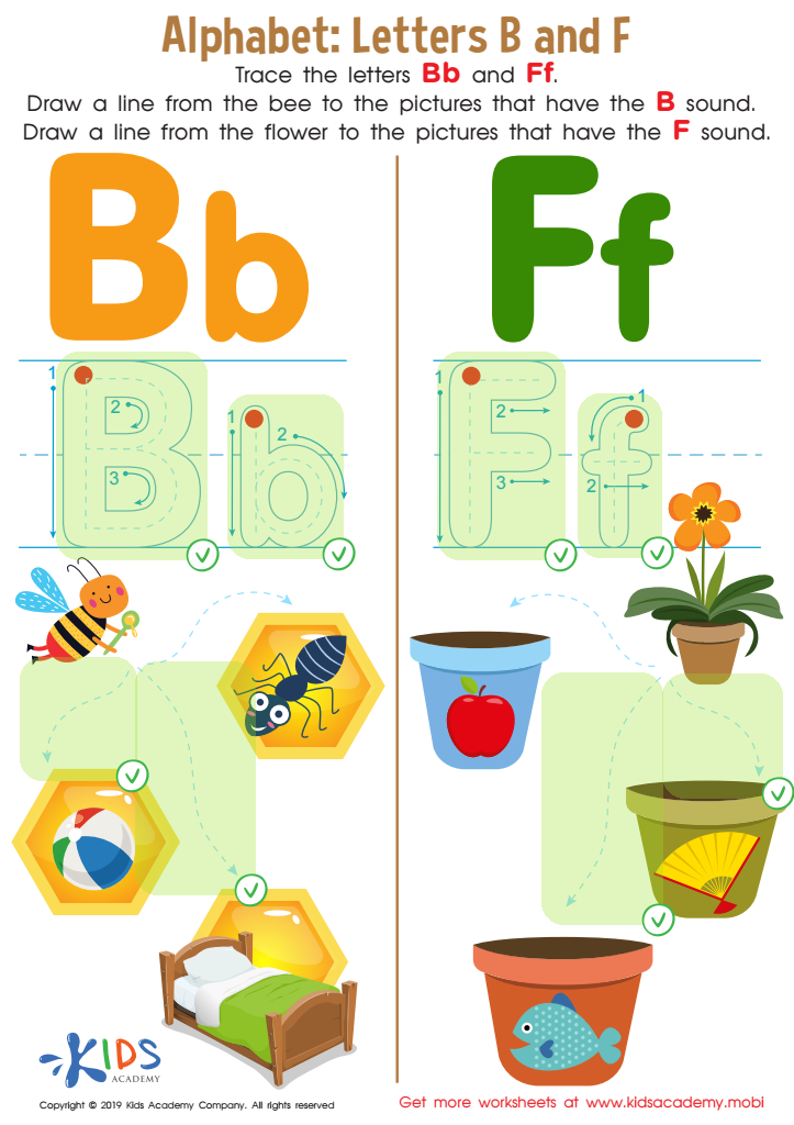 Letters B and F Tracing Worksheet Answer Key