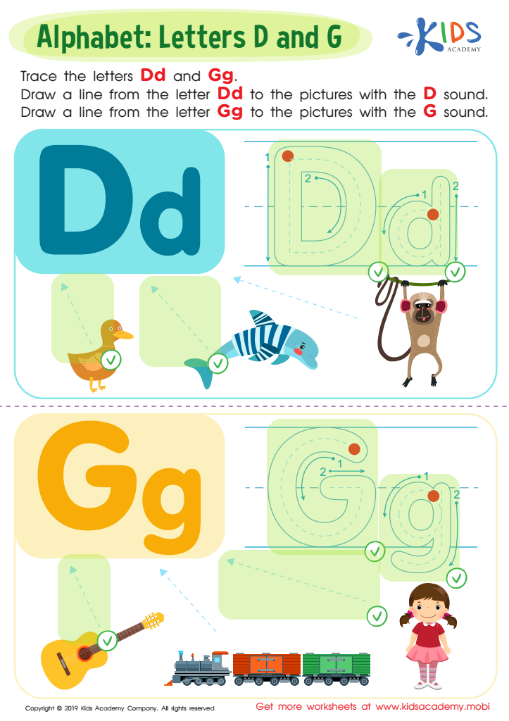 Letter D and G Tracing Worksheet Answer Key