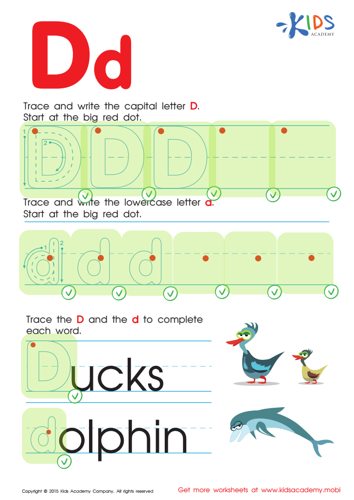 Letter D Tracing Page Answer Key