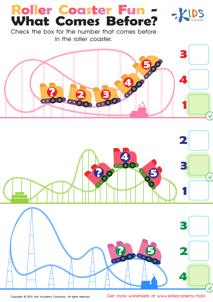 Roller Coaster Fun Worksheet Answer Key