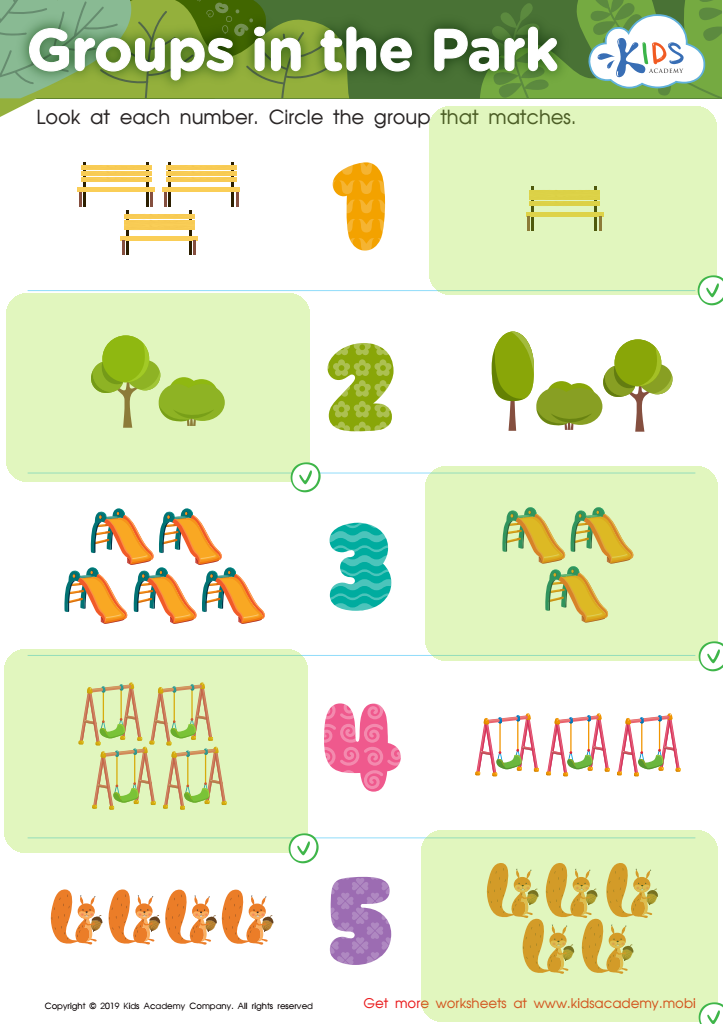 Groups in the Park Worksheet Answer Key