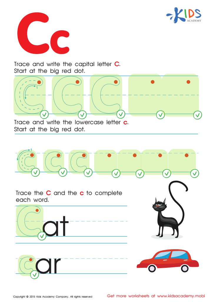 Letter C Tracing Page Answer Key