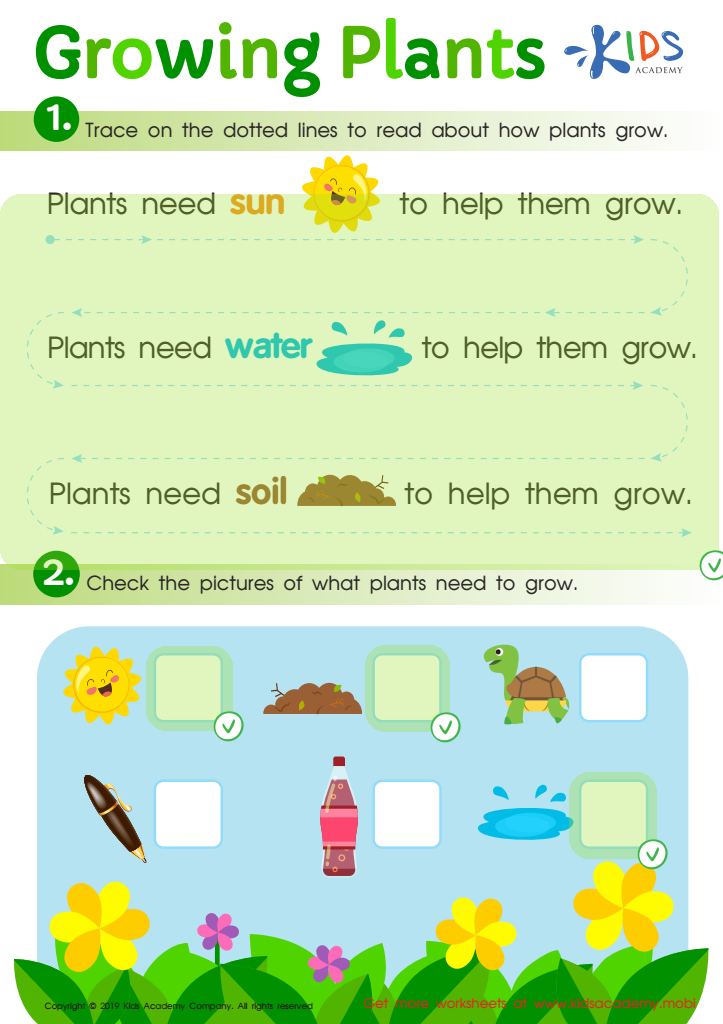 Growing Plants Worksheet Answer Key