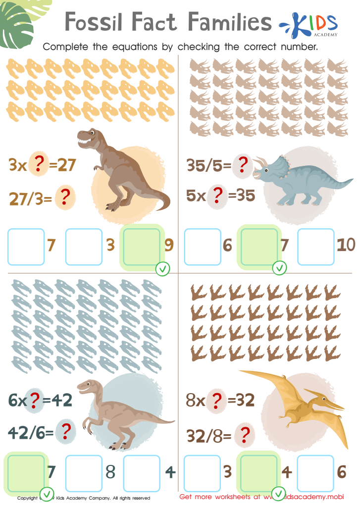 Fossil Fact Families Worksheet Answer Key