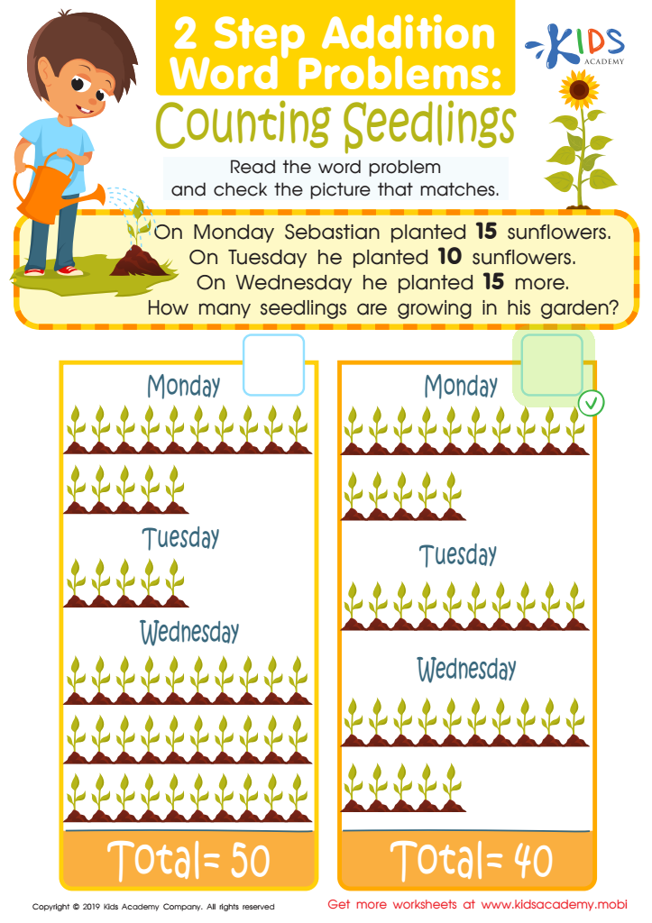 Counting Seedlings Worksheet Answer Key