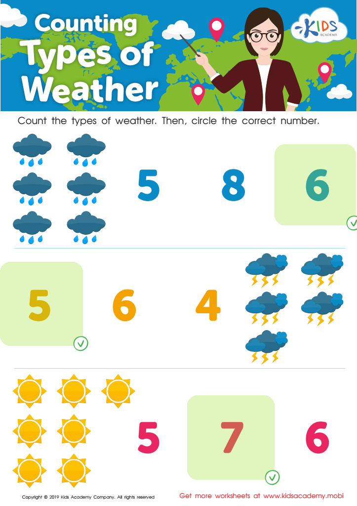 Counting Types of Weather Worksheet Answer Key