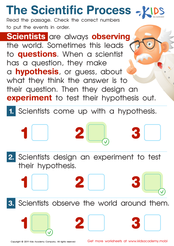 The Scientific Process Worksheet Answer Key