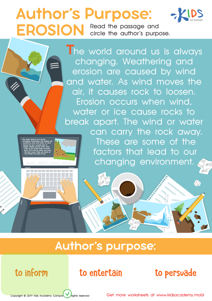 Author’s Purpose: Erosion Worksheet Answer Key