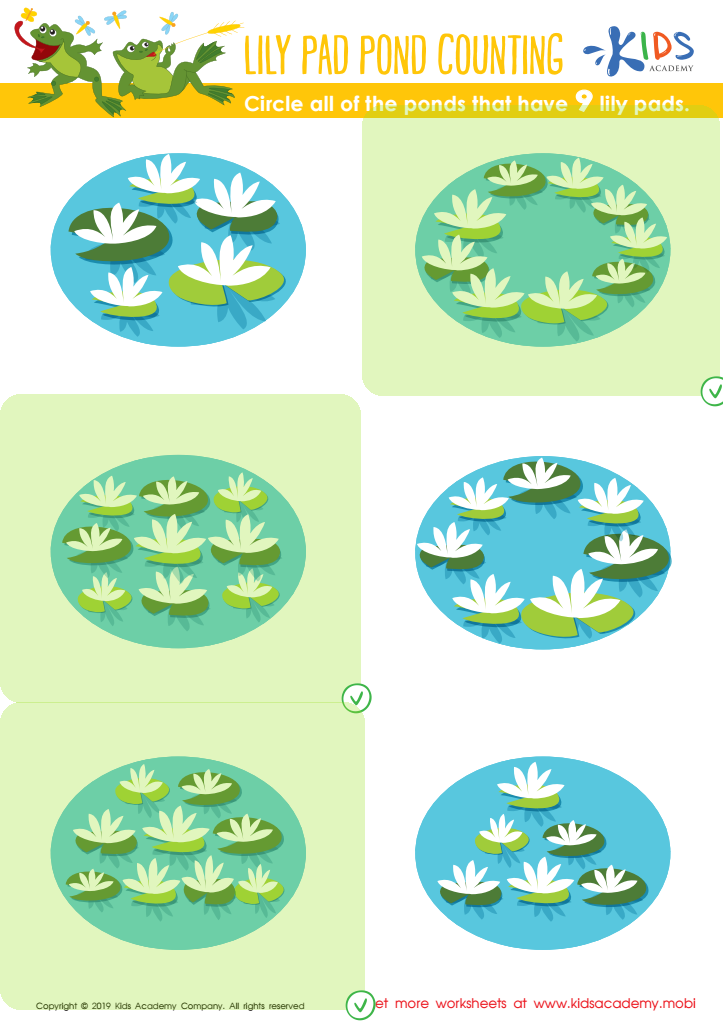 Lily Pad Pond Counting Worksheet Answer Key