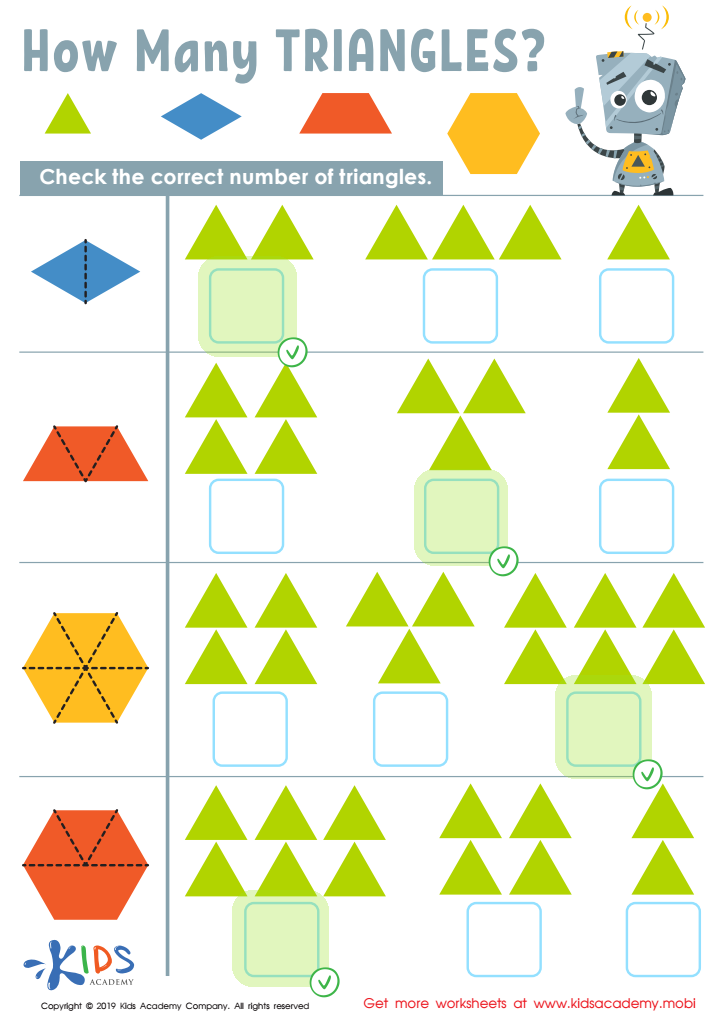How Many Triangles Worksheet Answer Key