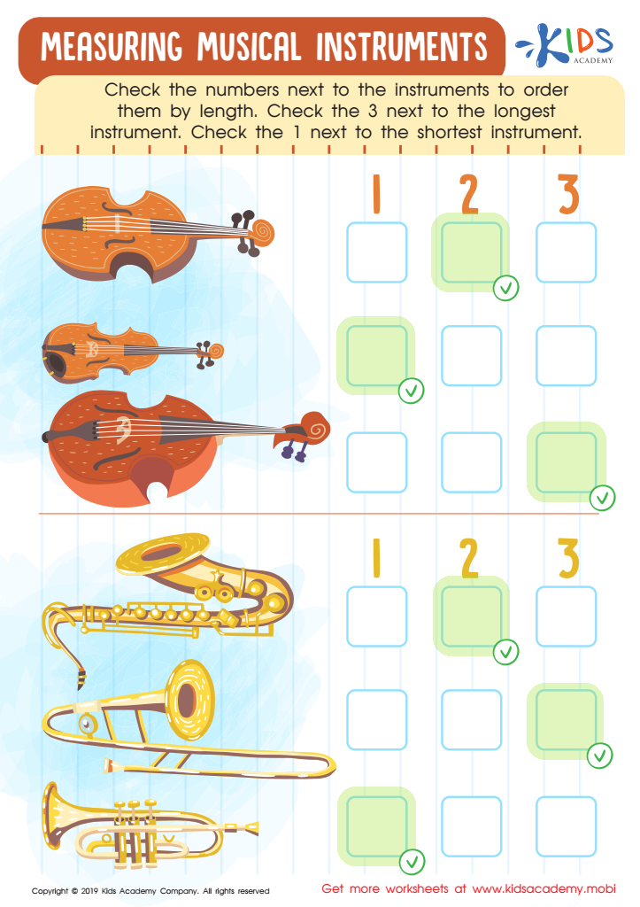Measuring Musical Instruments Worksheet Answer Key