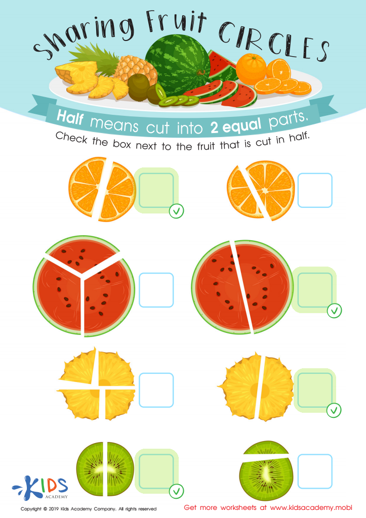 Sharing Fruit Circles Worksheet Answer Key
