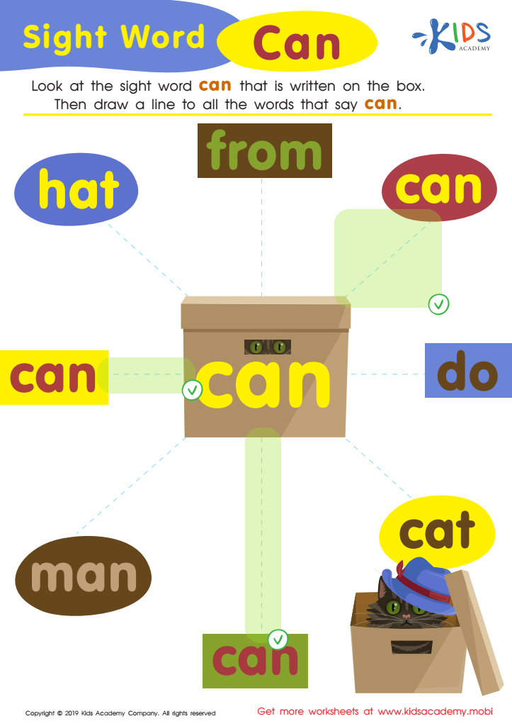 Sight Word Can Worksheet Answer Key
