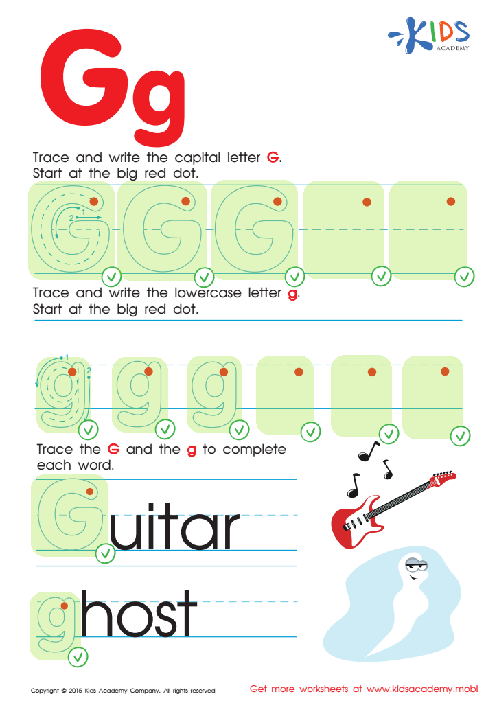 Letter G Tracing Page Answer Key