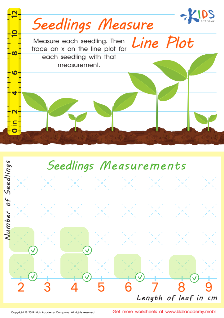 Seedling Measure Line Plot Worksheet Answer Key