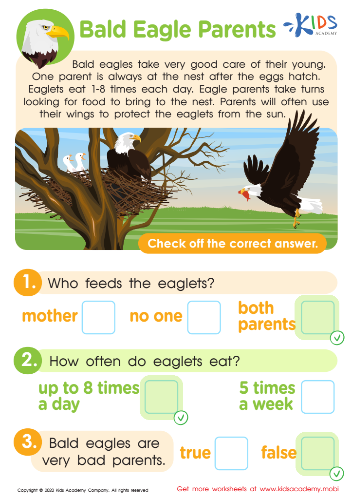 Bald Eagle Parents Worksheet Answer Key