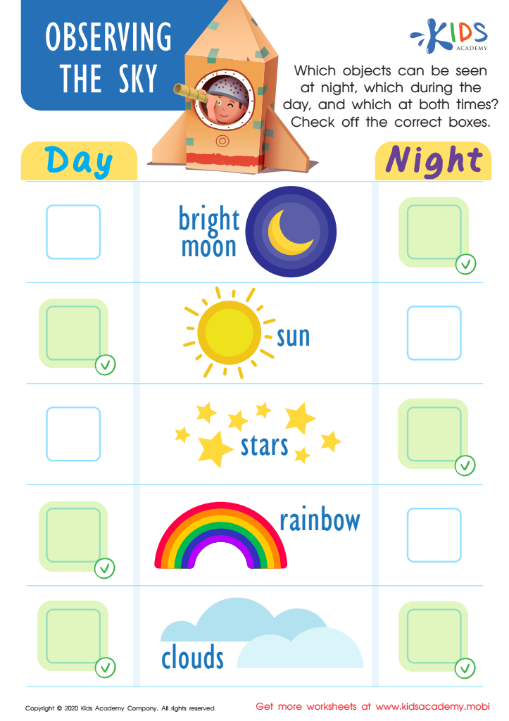 Observing the Sky Worksheet Answer Key
