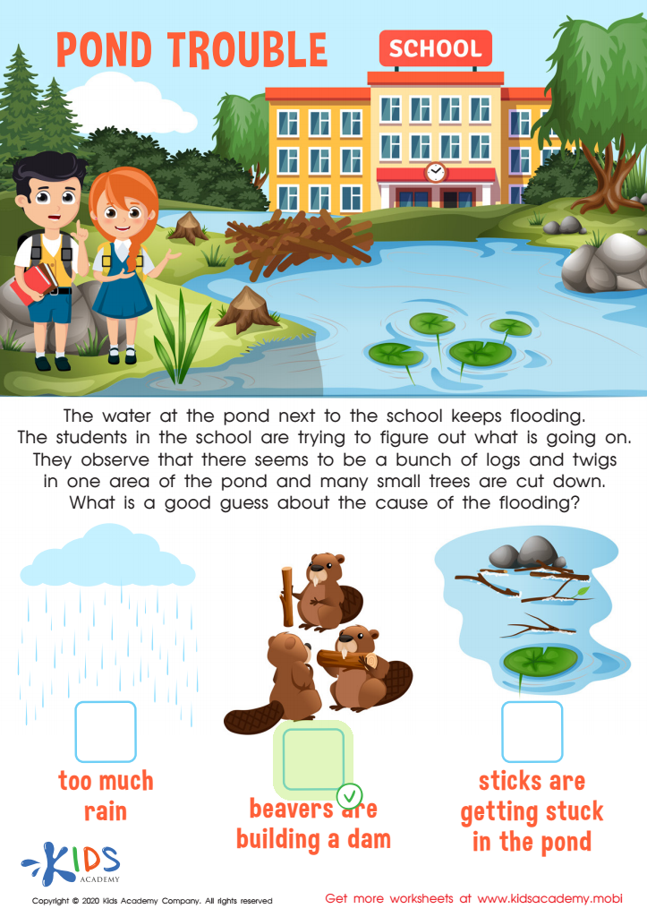 Homeschool Pond Trouble Worksheet worksheet Answer Key