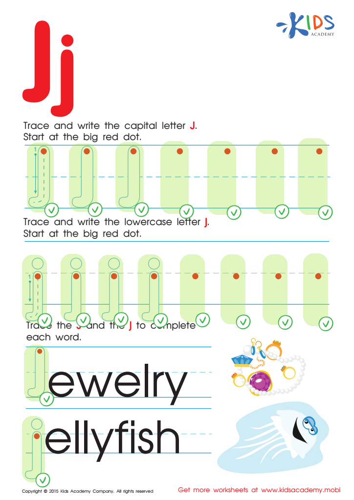 Letter J Tracing Page Answer Key