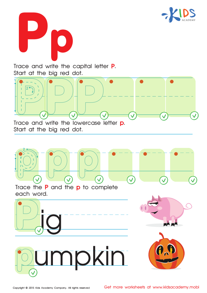 Letter P Tracing Page Answer Key