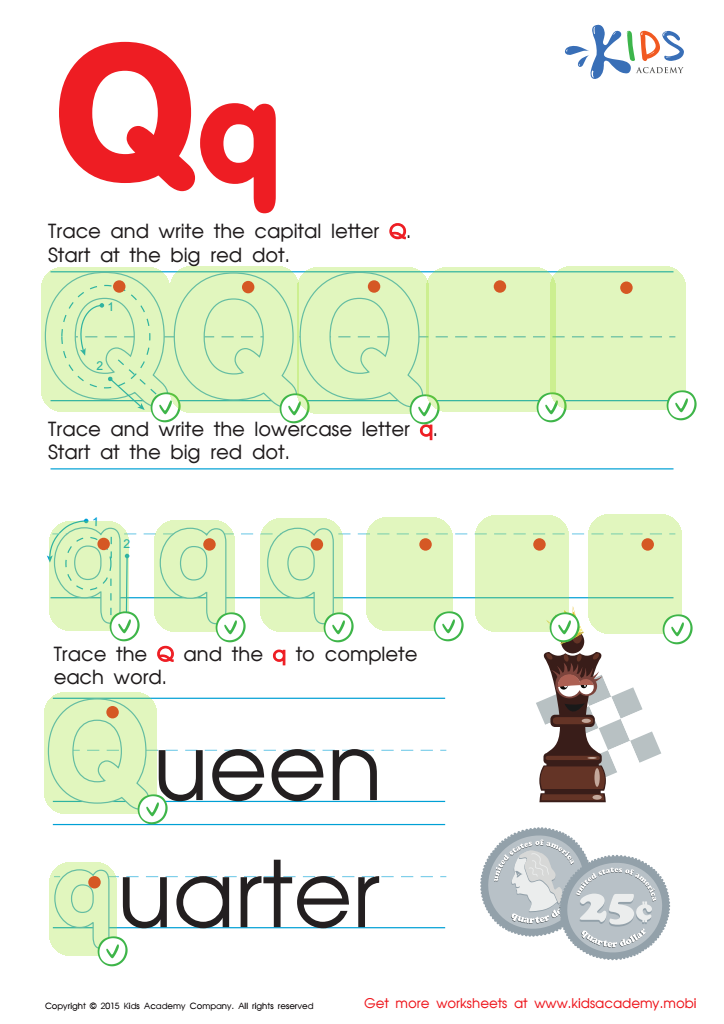 Letter Q Tracing Page Answer Key