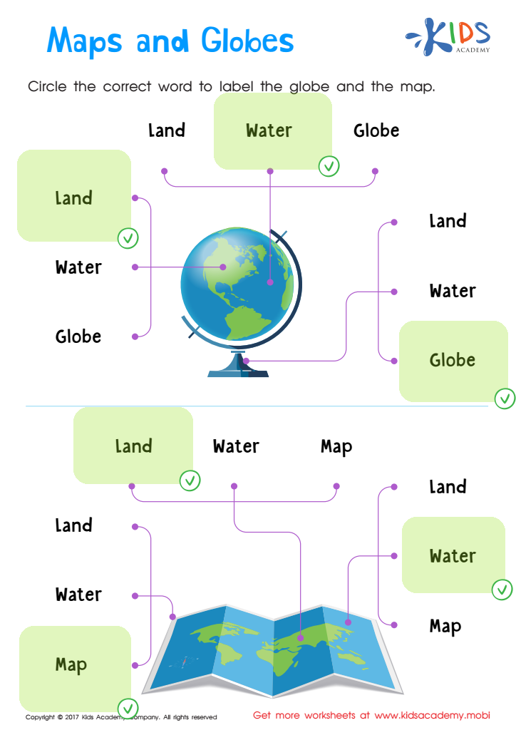 Maps and Globes Worksheet Answer Key