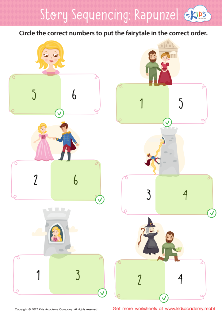 Rapunzel Story Sequencing Worksheet Answer Key