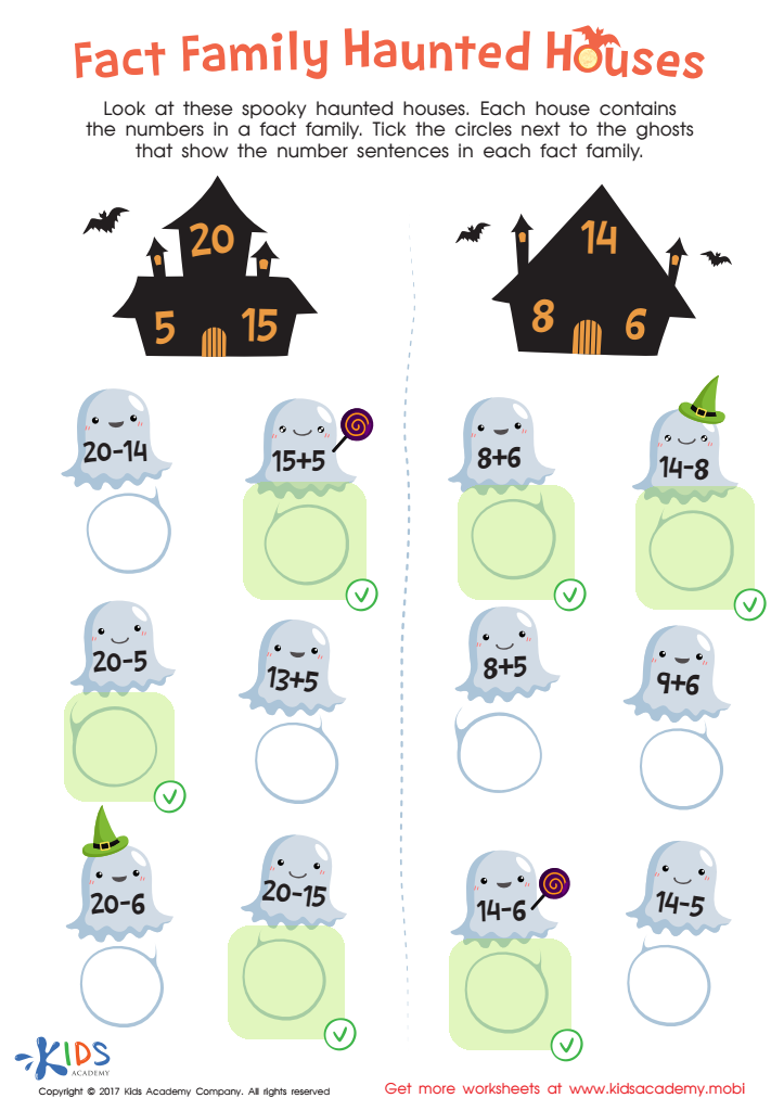 Family Haunted Houses Printable Answer Key
