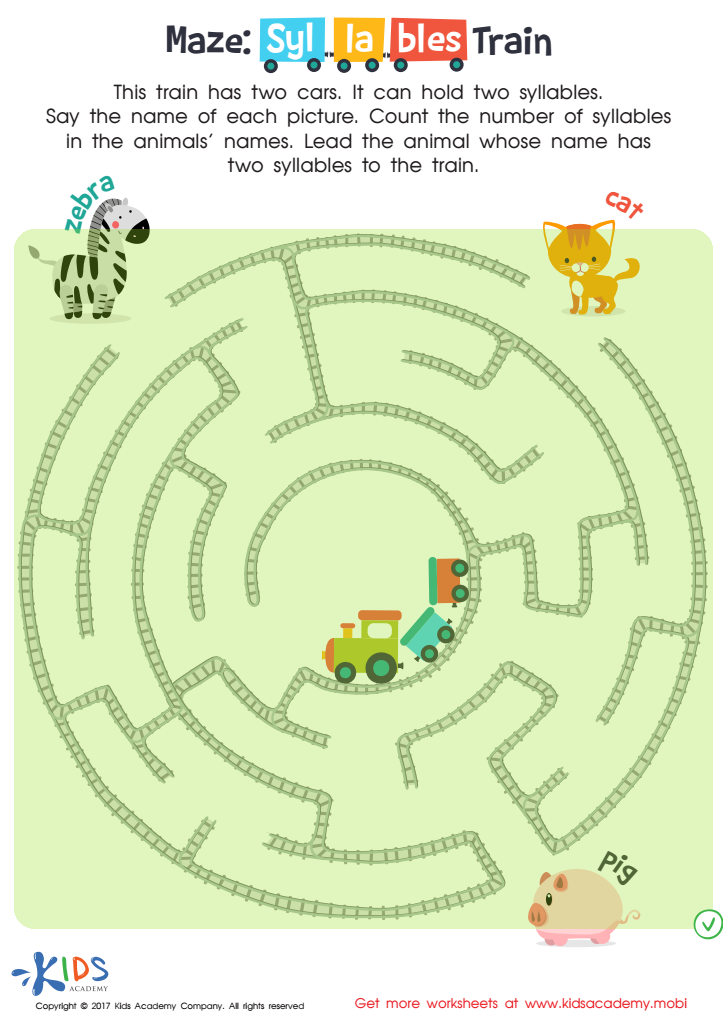 Maze Syllables Word Structure Worksheet Answer Key