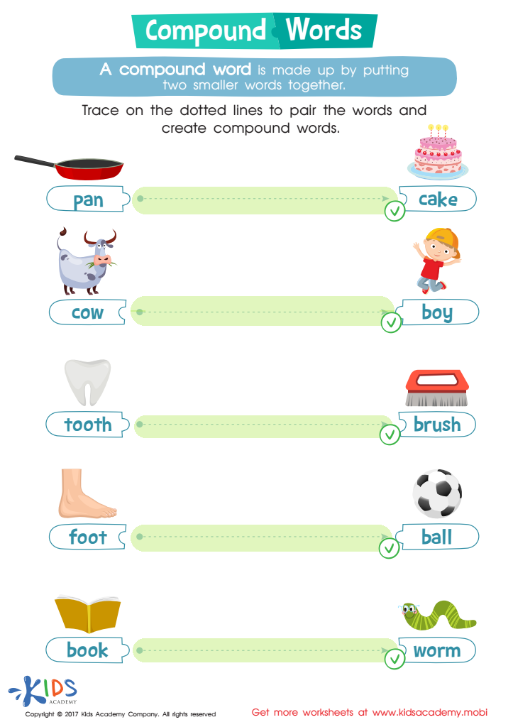 Compound Words Word Structure Worksheet: Printable for Kids Answers