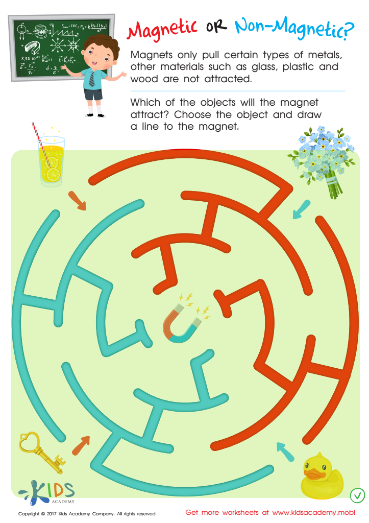 Magnetic or Non–Magnetic Worksheet: Free Physical Science Printable for Kids - Answers and Completion Rate