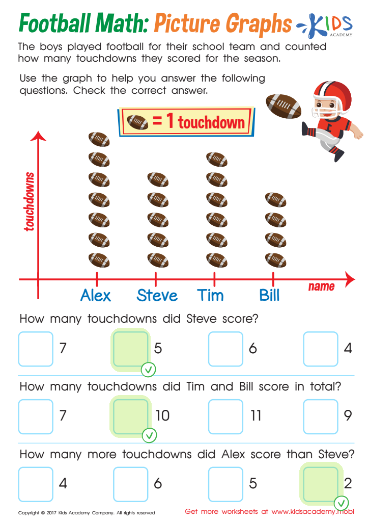 Football Math Worksheet Answer Key