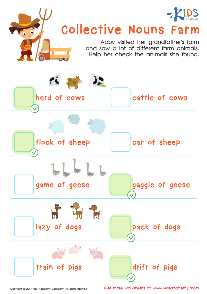 Collective Nouns Worksheet Answer Key