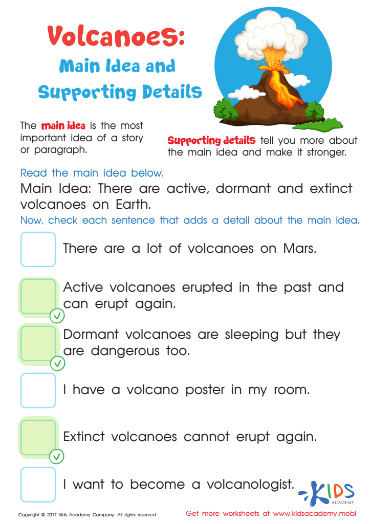 Volcano Facts Worksheet Answer Key