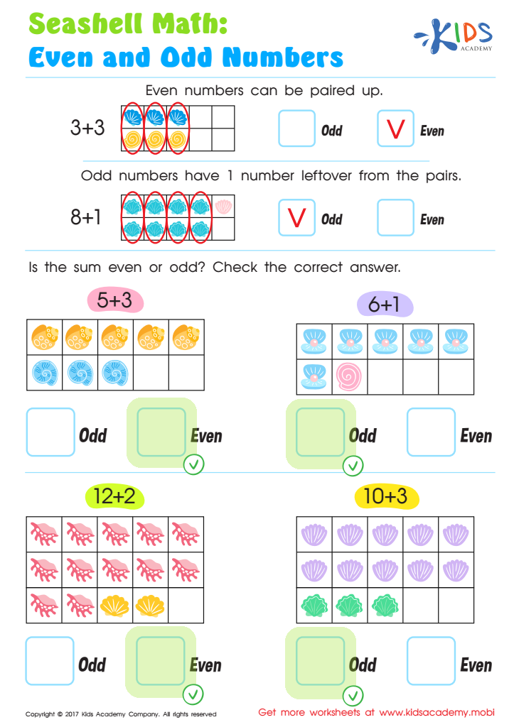 Even and Odd Numbers Worksheet Answer Key