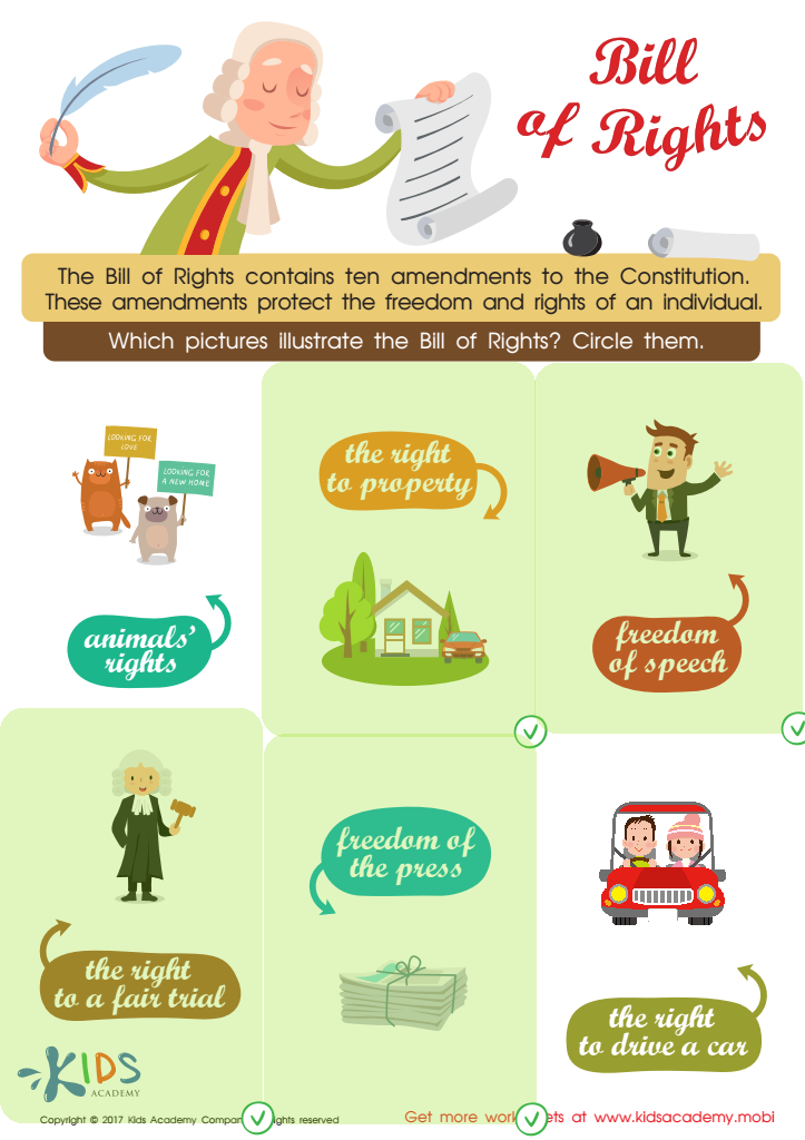 Bill Of Rights Worksheet Free Printable PDF For Children Answers And