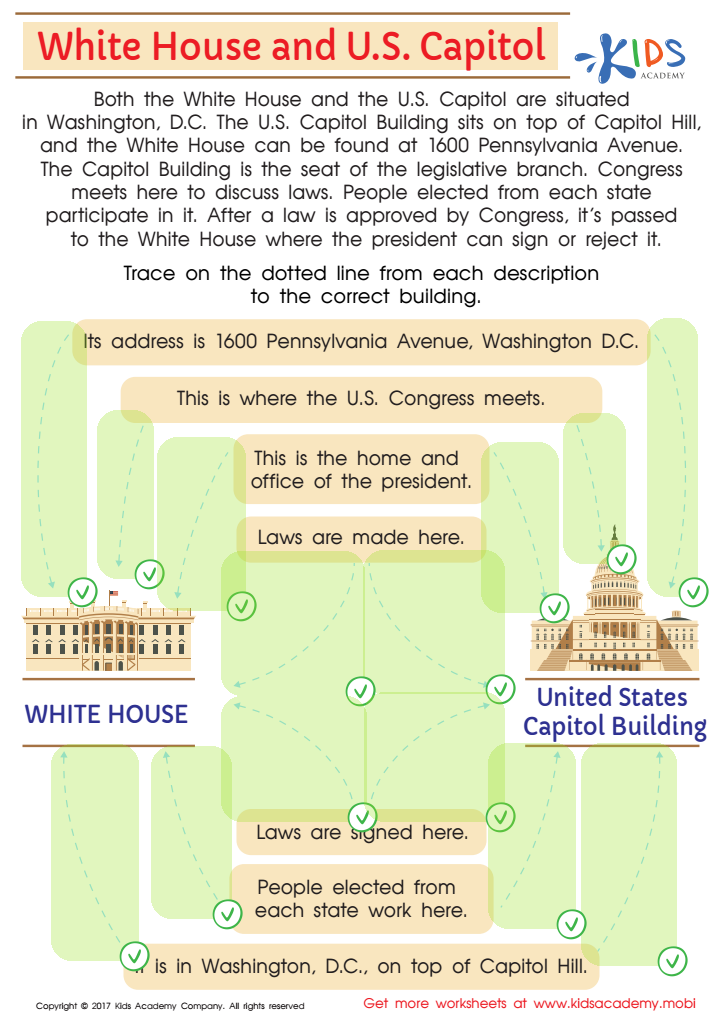 White House and US Capitol Worksheet Answer Key