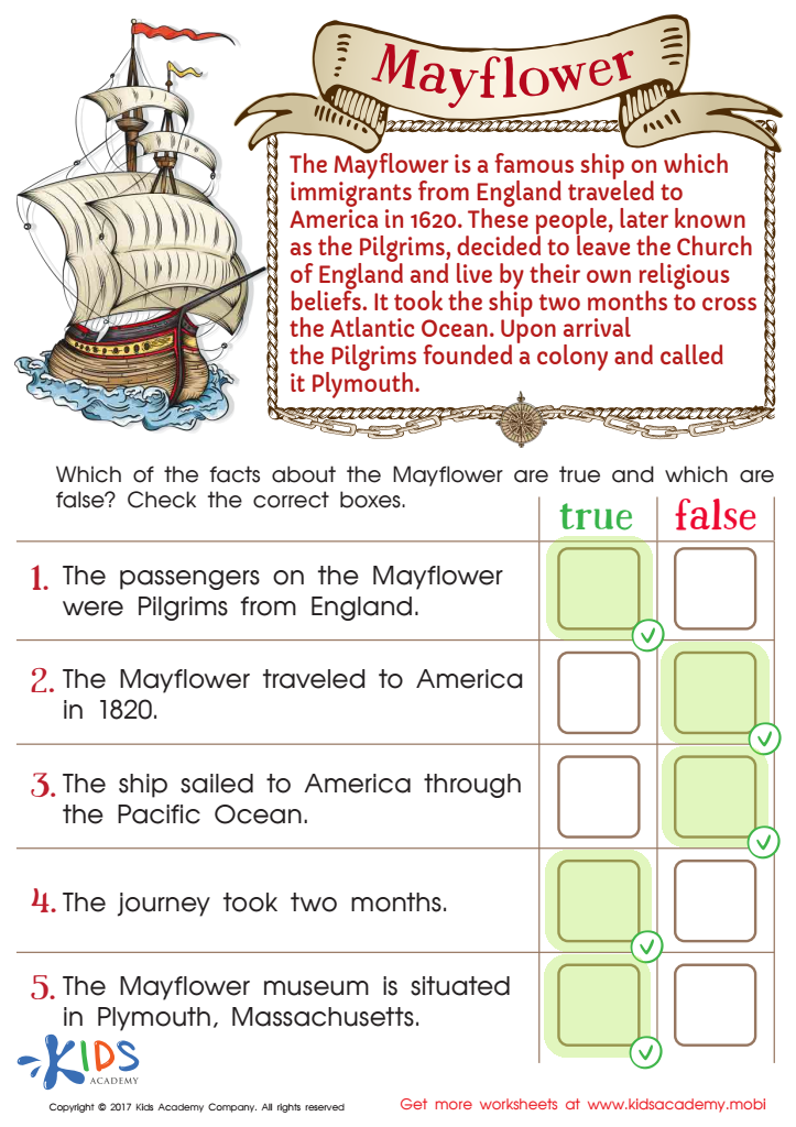Free Mayflower Worksheet Answer Key