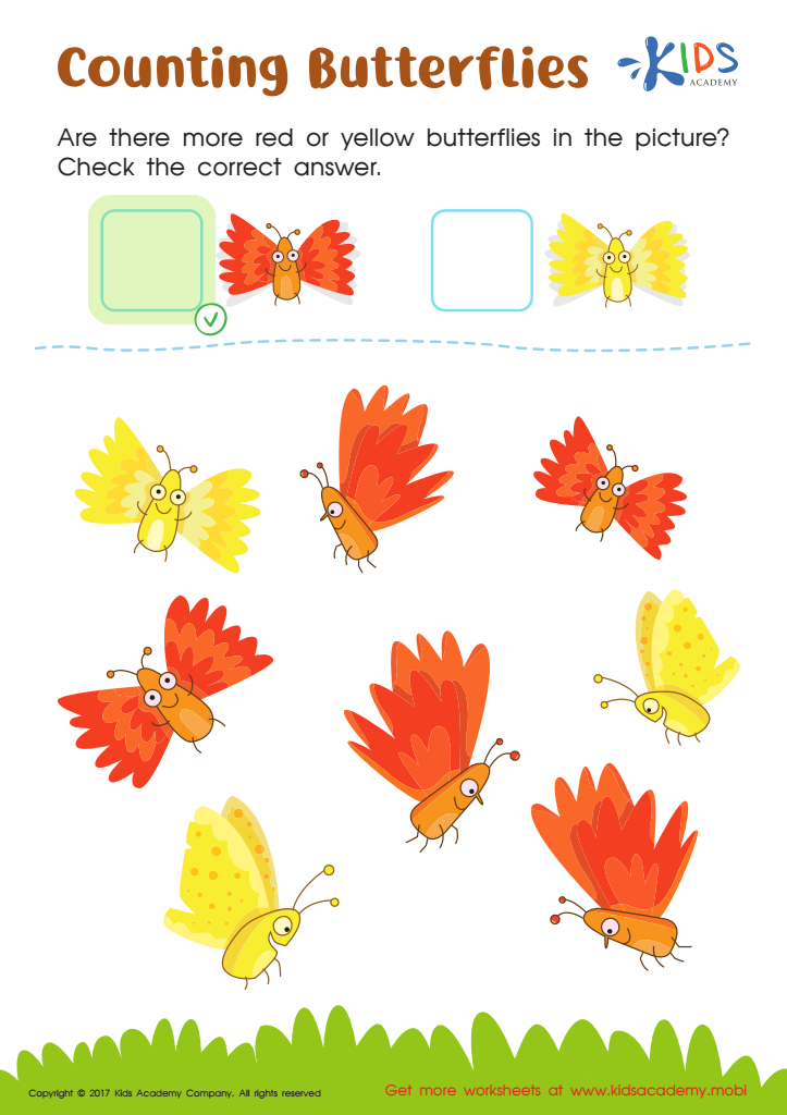 Counting Butterflies Worksheet Answer Key