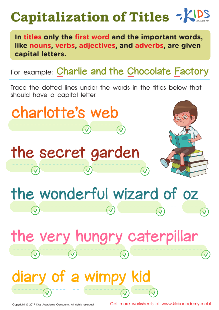 Capitalization of Titles Worksheet Answer Key