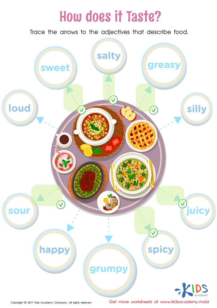 Food Adjectives Worksheet Answer Key