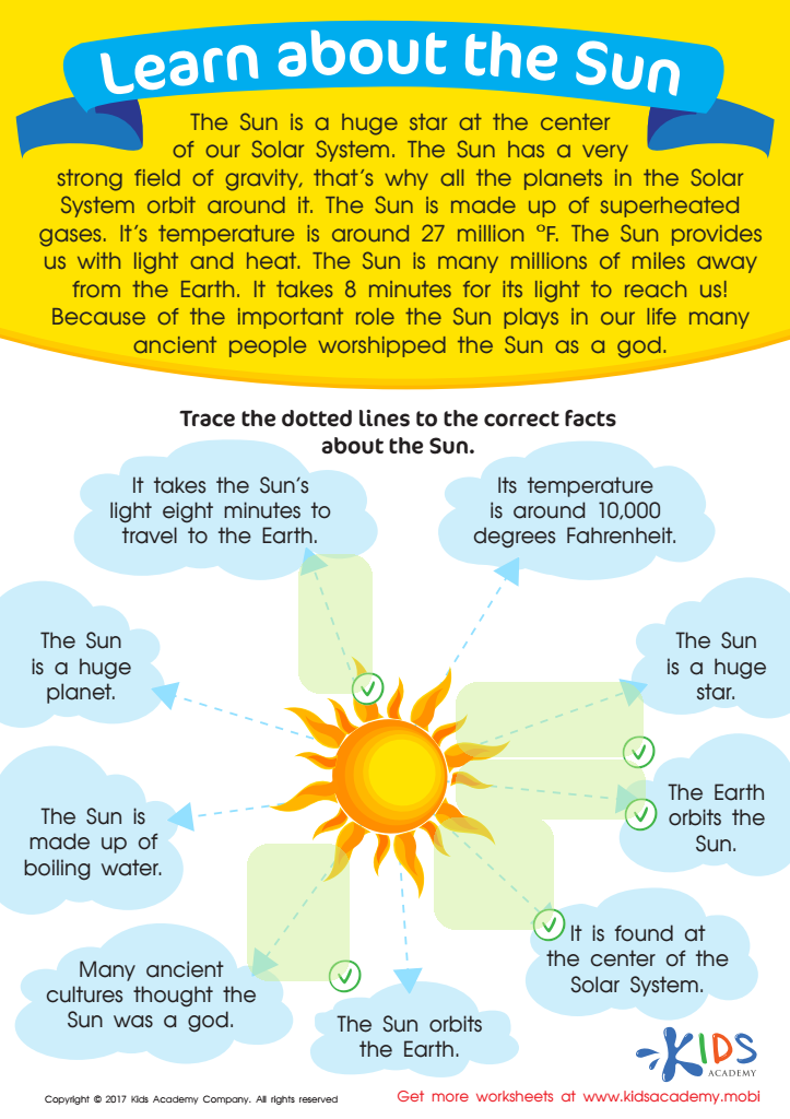Sun Facts Worksheet Answer Key