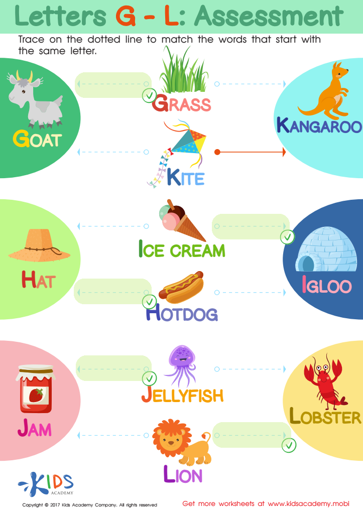 Letters G-L Worksheet Answer Key
