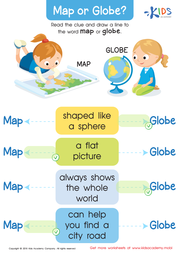 Map or Globe? Worksheet Answer Key