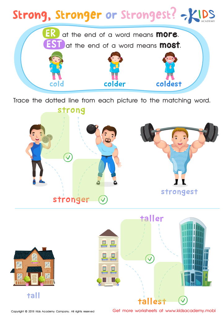 Strong or Stronger? Worksheet Answer Key