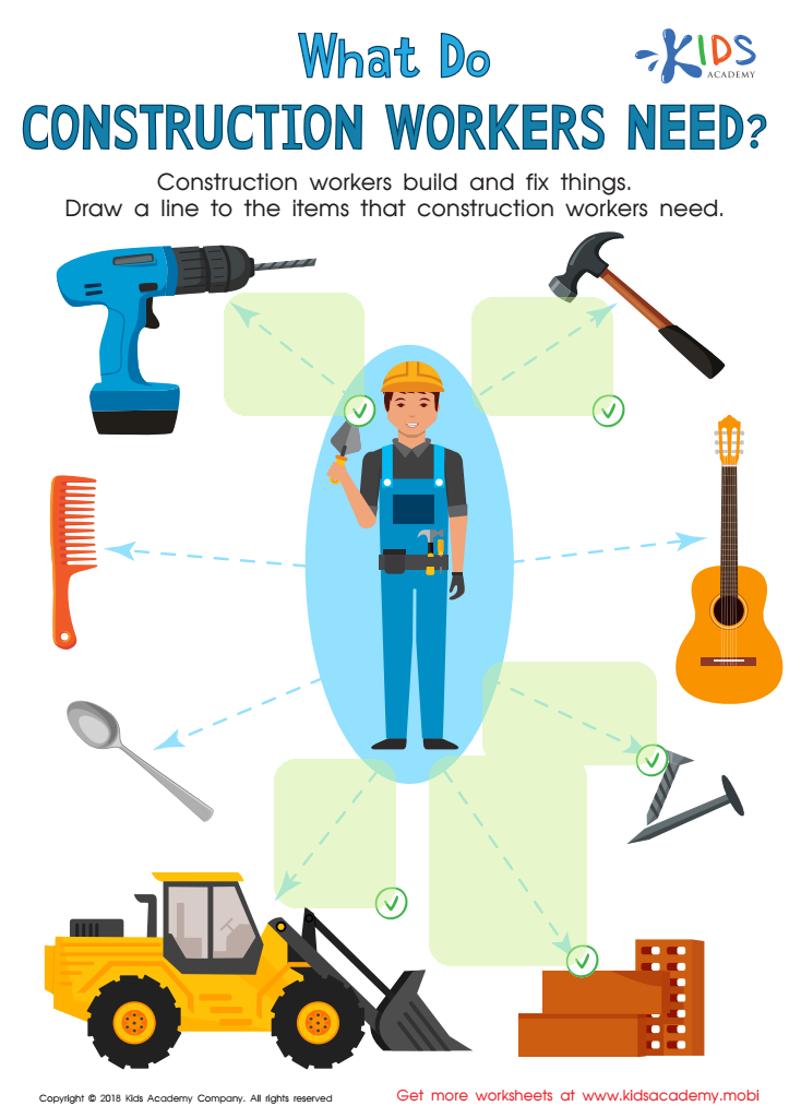 What Do Construction Workers Need? Worksheet Answer Key